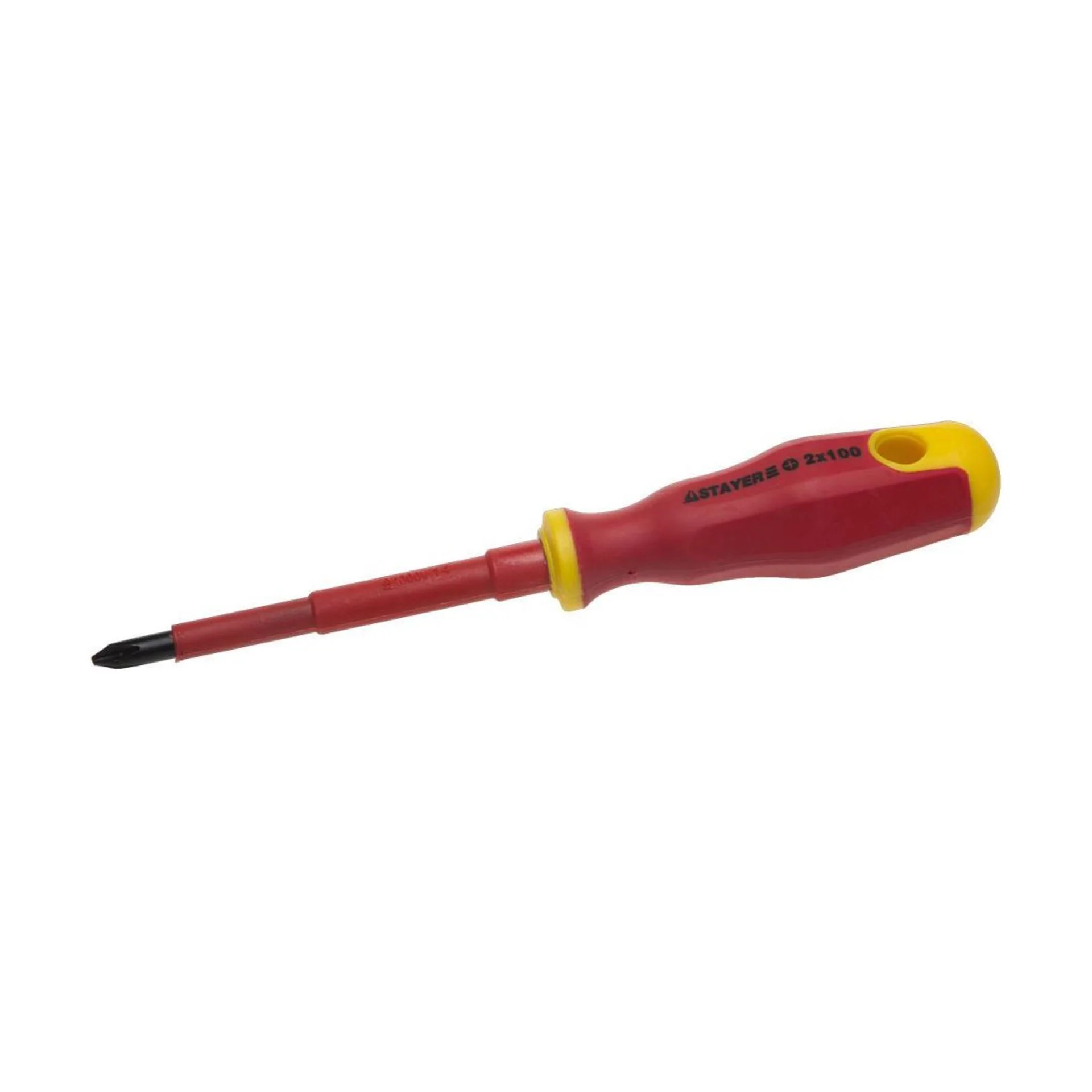 Отвертка STAYER "PROFI" "ELECTRO" диэлектрическая до 1000В, двухкомп рукоятка, PH No 2 х 100мм