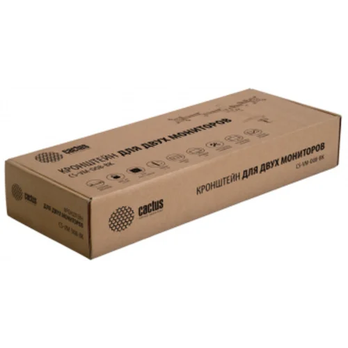 Кронштейн для мониторов Cactus CS-VM-D08-BK черный 13"-27" макс.8кг настольный поворот и наклон