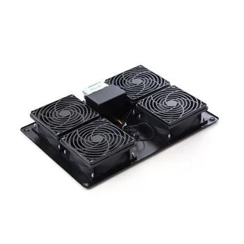 Вентиляторная панель LANsens с термостатом, 4 вентилятора х 12см, шнур питания с вилкой Schuko