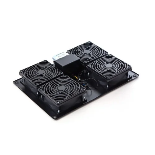 Вентиляторная панель LANsens с термостатом, 4 вентилятора х 12см, шнур питания с вилкой Schuko