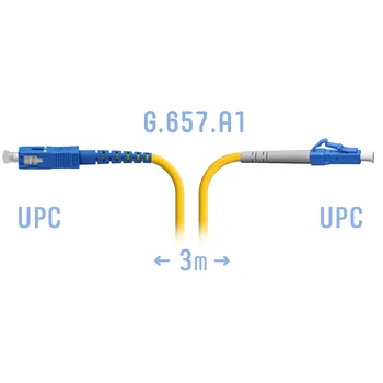 Патчкорд оптический B-Optix LC/UPC-SC/UPC SM G.657.A1 3 метра