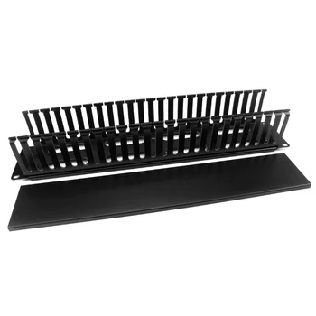 Кабельный организатор пластиковый с крышкой, 19", 2U