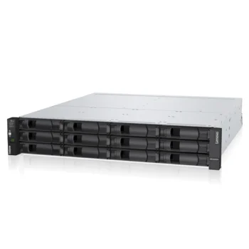 Система хранения данных Lenovo DE2000H (H - Hybrid), 2U, 12LFF. Два контроллера, резервируемый БП