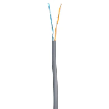 Кабель NETLAN U/UTP 2 пары, Кат.5 (Класс D), 100МГц, одножильный, BC (чистая медь), внутренний, PVC нг(B), серый, 305м