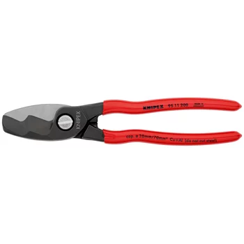 Кабелерез с двойными режущими кромками, рез: кабель d 20 мм (70 мм², AWG 2/0), L-200 мм, чёрн., 1-к ручки KN-9511200