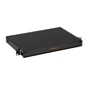 Органайзер оптический 19", 1U, металлический, с пластиковыми направляющими, черный