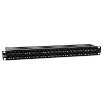 Патч-панель высокой плотности 19", 1U, 48 портов RJ-45, неэкранированная, категория 6A, Dual IDC