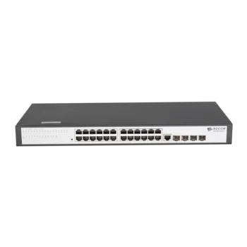 Управляемый коммутатор уровня 2 BDCOM S2528-C, 24x 10/100/1000Base-T, 4x combo 1G SFP/RJ45, 220VAC