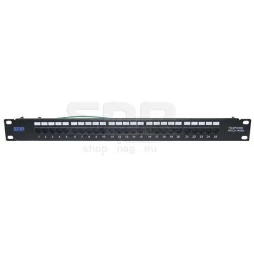 Патч-панель телефонная SNR, Cat. 3, 19", 1U, 25 портов