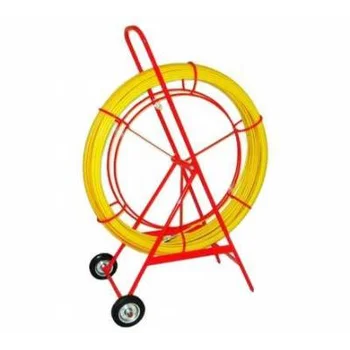 Устройство для затяжки (протяжки) кабеля на тележке, D=11mm, L=150m, цвет - желтый (Россия)