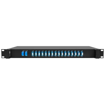 Мультиплексор DWDM двухволоконный 16-канальный, каналы 41~44, 46~49, 51~54, 56~59, 1U 19", пониженное затухание