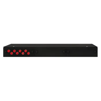 Кросс оптический 19" (ШКОС) укомплектованный на 8 FC портов, черный (комплект с розетками и пигтейлами)