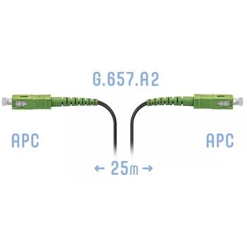Патчкорд оптический FTTH SC/APC, кабель 604-02-01, 25 метров