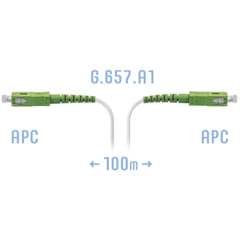 Патчкорд оптический FTTH SC/APC, кабель 604-02-01W, 100 метров