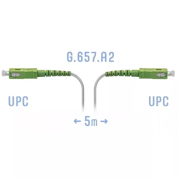Патчкорд оптический FTTH SC/APC, кабель 604-02-01W, 5 метров