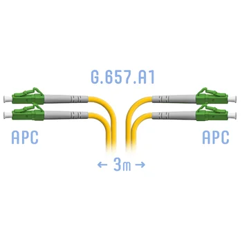 Патчкорд оптический LC/APC SM G.657.A1 Duplex 3 метра