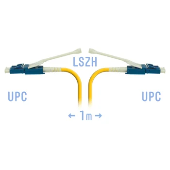 Патчкорд оптический LC/UPC SM Duplex (HD) 1 метр, волокно G.657.A1