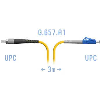 Патчкорд оптический LC/UPC-FC/UPC SM G.657.A1 3 метра