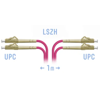 Патчкорд оптический LC/UPC-LC/UPC MM (OM4) Duplex 1 метр