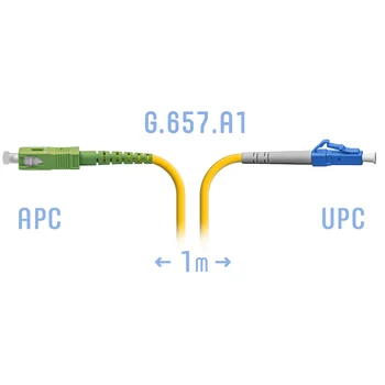Патчкорд оптический LC/UPC-SC/APC SM G.657.A1 1 метр