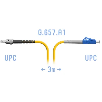 Патчкорд оптический LC/UPC-ST/UPC SM G.657.A1 3 метра