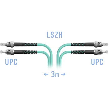 Патчкорд оптический ST/UPC MM Duplex 3метра