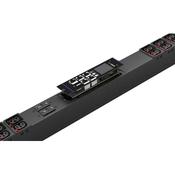 Блок розеток с функцией измерения и управления каждой розеткой серии SNR тип D выход 24*C13/19L и 24*C13L с фиксаторами вход 32A IEC60309 (3P+N+E)