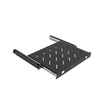 Полка выдвижная для шкафов глубиной 600мм, (глубина полки 350мм) распределенная нагрузка 20кг, цвет-черный (SNR-SHELF-06035-20BS)