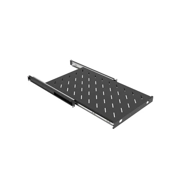 Полка выдвижная для шкафов глубиной 1000мм, (глубина полки 710мм) распределенная нагрузка 20кг, цвет-черный (SNR-SHELF-10071-20BS)