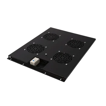 Блок вентиляторов для шкафов TFC глубиной 960мм, 4 вентилятора с терморегулятором, черный