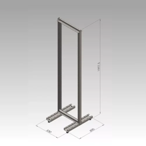 Стойка монтажная однорамная 42U (2000х530х600мм)