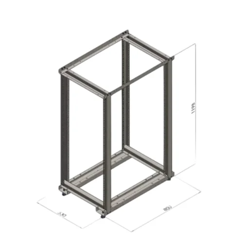 Стойка монтажная двухрамная 24U (1200х530х800мм)