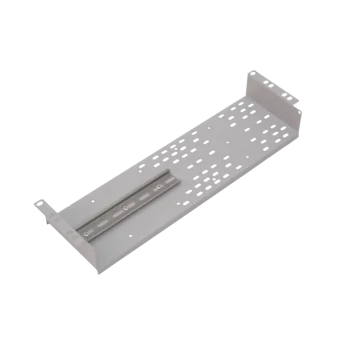 Вертикальная полка 19" с Din-рейкой, 3U, глубина 60 мм, без крышки, RAL7035